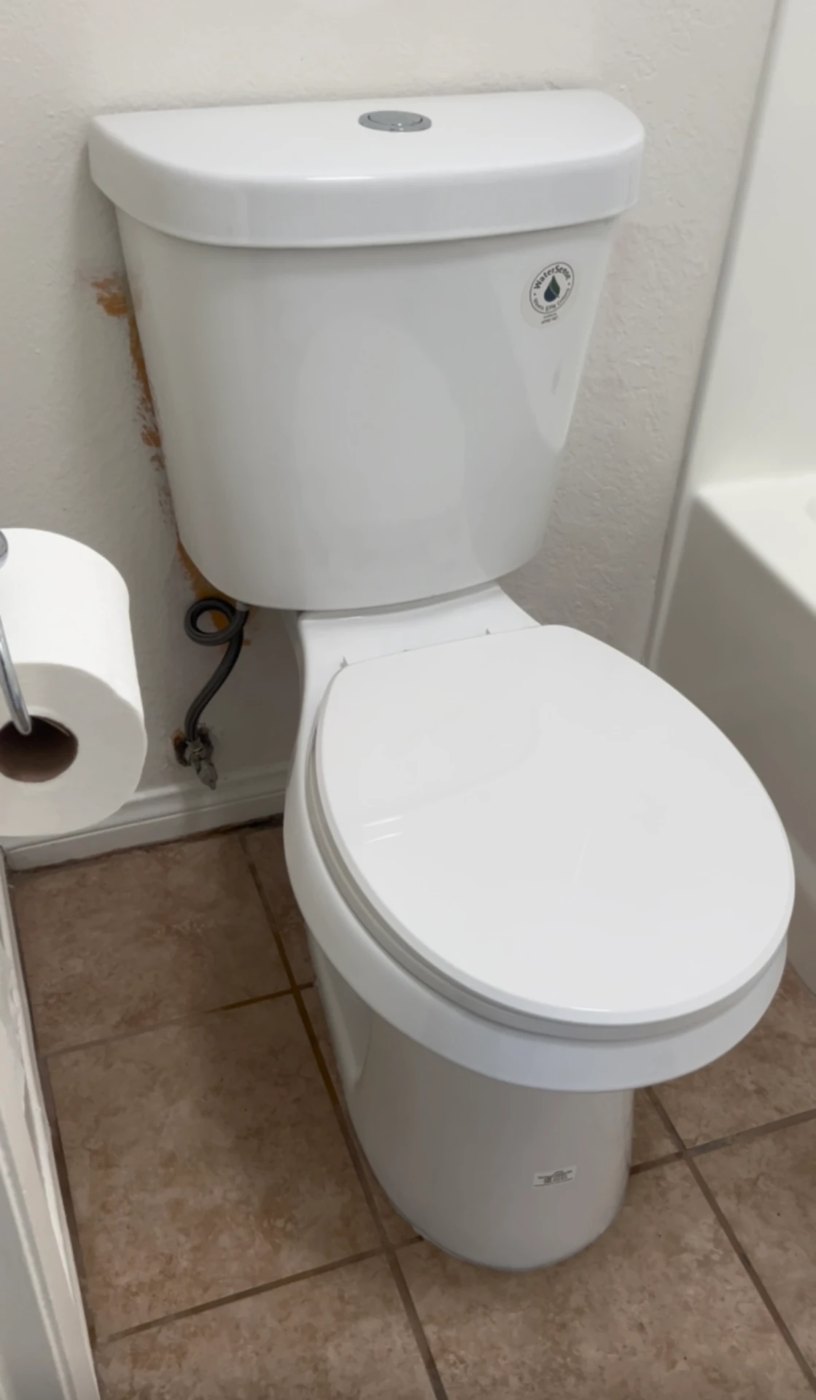 Finished installed toilet